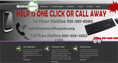 Desktop Screenshot of centerofhopetn.org